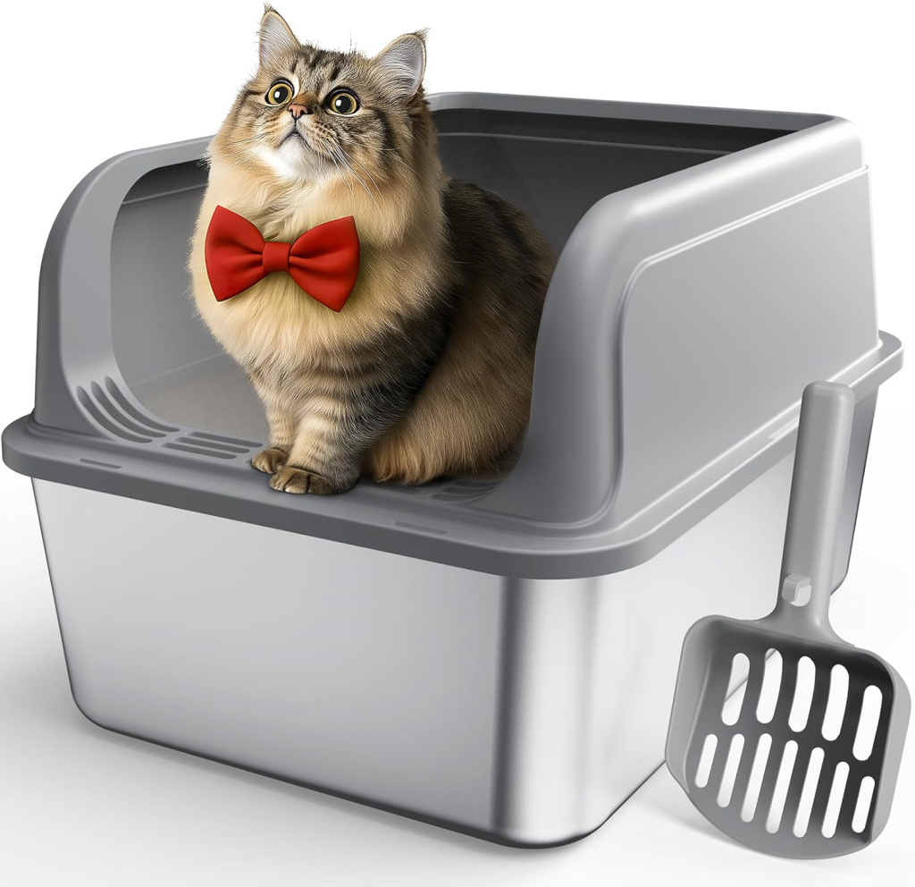 Stainless Steel Cat Litter Box for Kittens