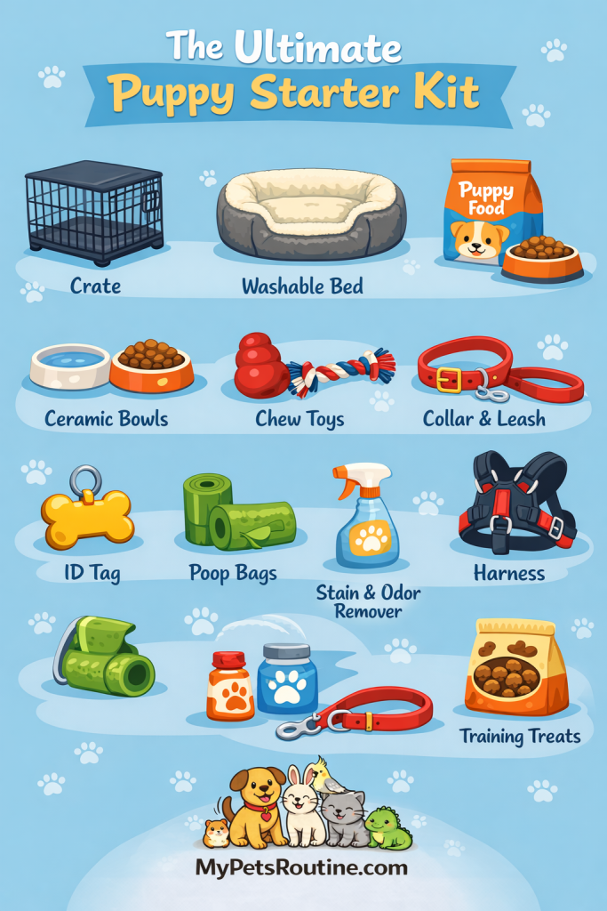 Infographic of The Ultimate Puppy Starter Kit