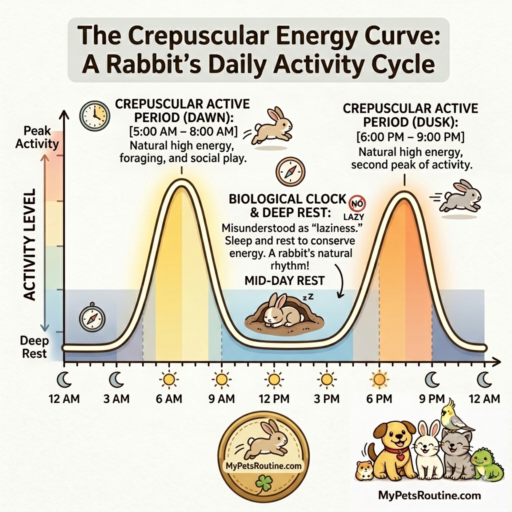 The Crepuscular Energy Curve:  A Rabbit's Daily Activity Cycle
