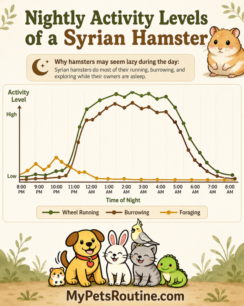 Activity Levels of your Hamster through the day and night